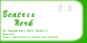 beatrix merk business card